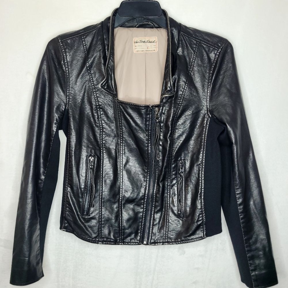 We The Free Happy Attitude‎ Vegan Biker Jacket Size Small